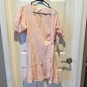 LC Lauren Conrad Peach Wrap Dress (small not one size)